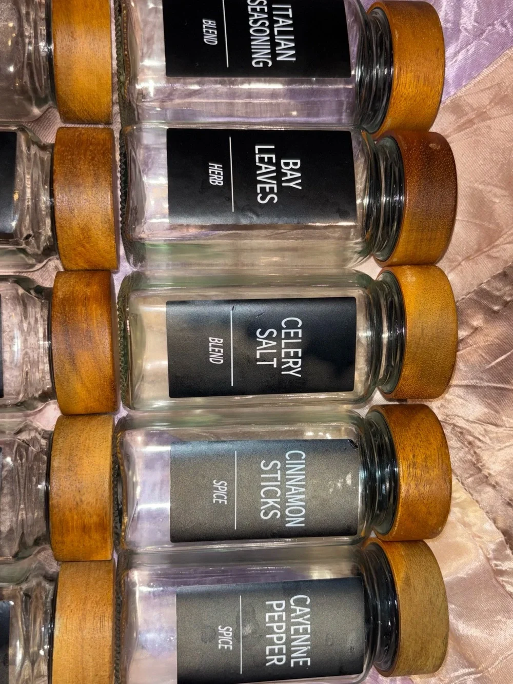 Glass Spice Jars - set of 25